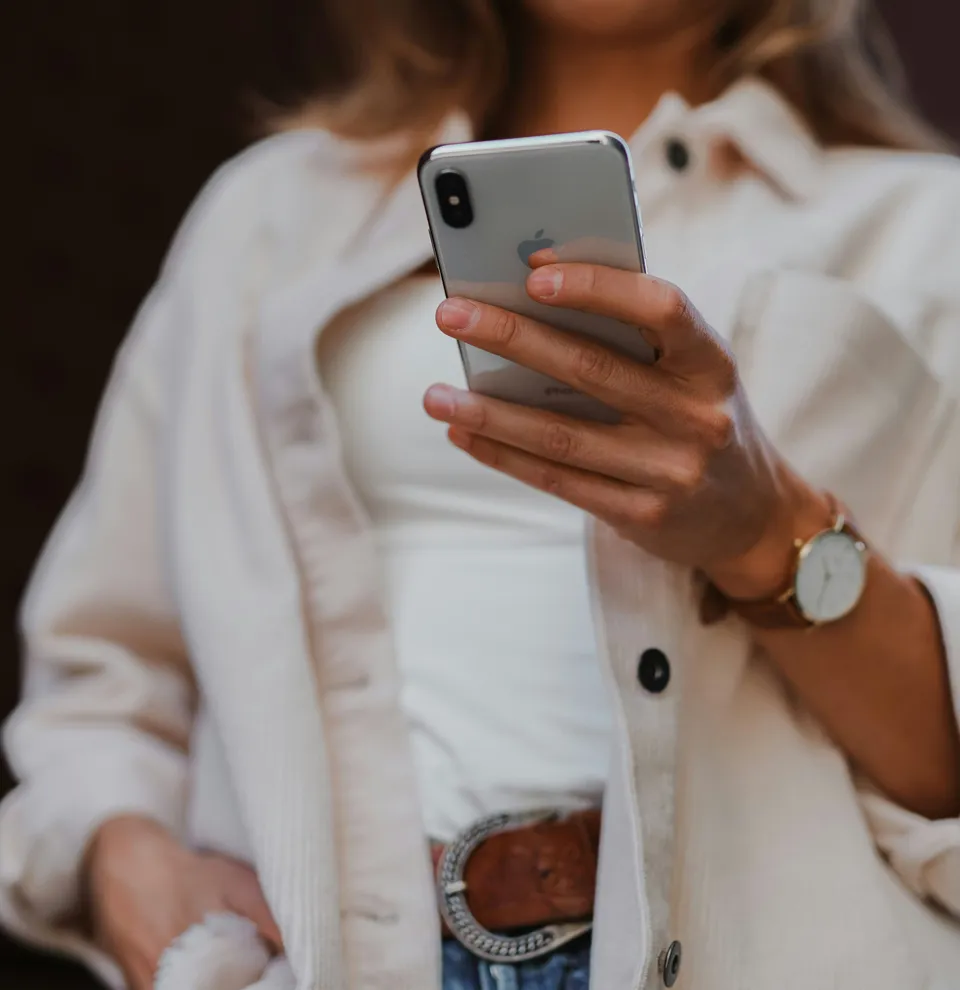 Woman on phone
