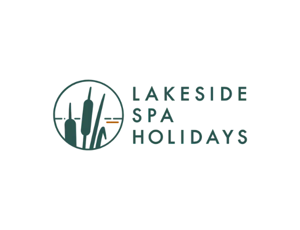 Lakeside Spa Holidays logo with reeds and water in a circle graphic