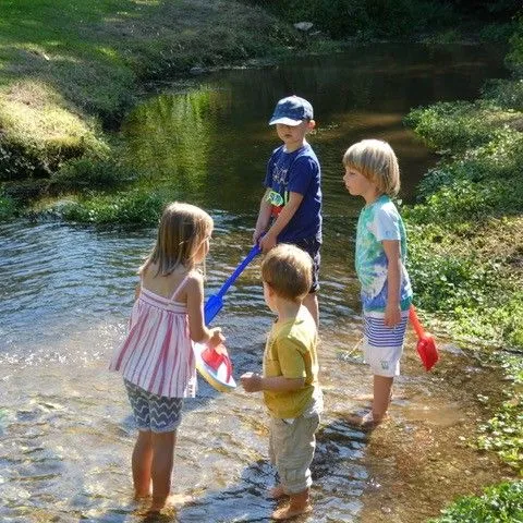 Children in the River - Flear Farm Cottages