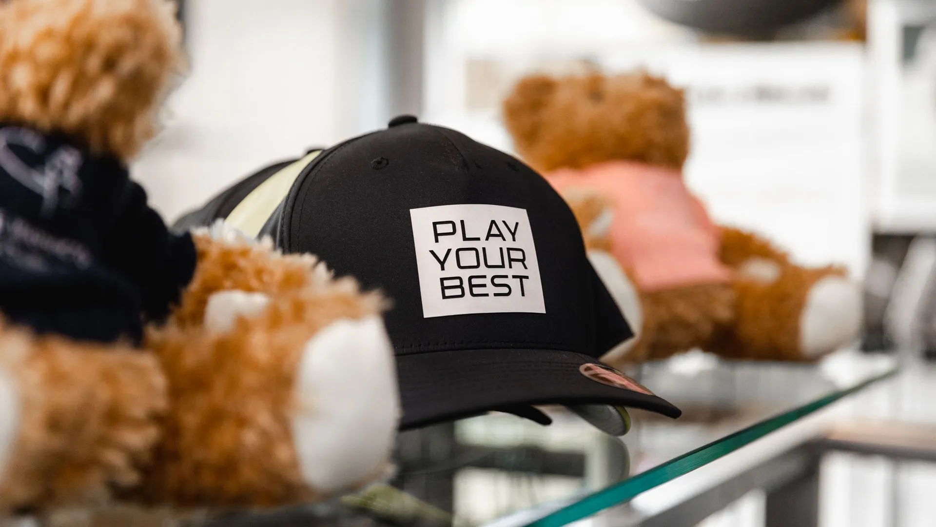 Black baseball cap with a 