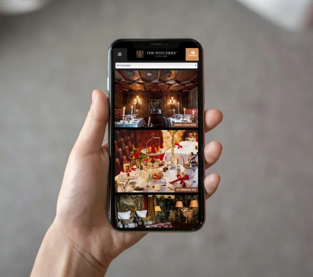 Mobile mock up of the Witchery