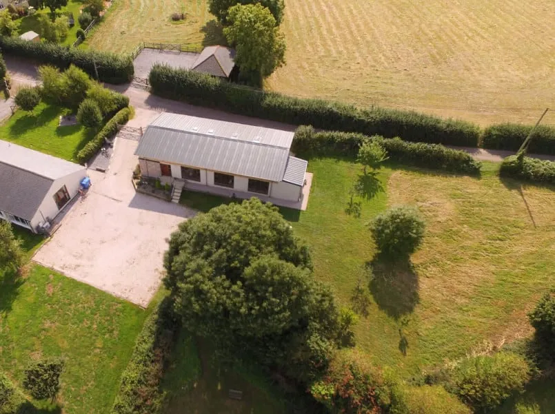 Office drone photo