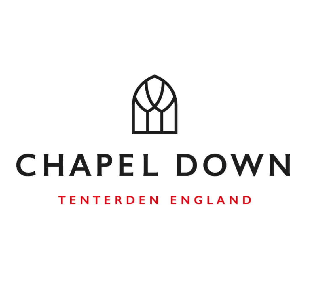 Chapel Down logo with window design and text 'CHAPEL DOWN Tenterden England'