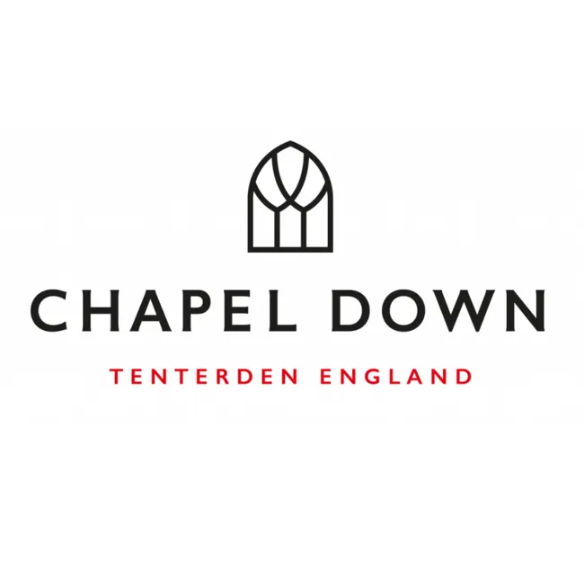 Chapel Down logo with window design and text 'CHAPEL DOWN Tenterden England'