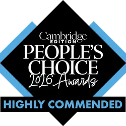 Cambridge Edition People’s Choice 2016 Awards badge with ‘Highly Commended’ text