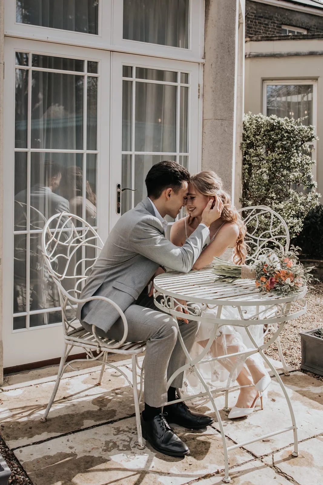 Wedding on patio