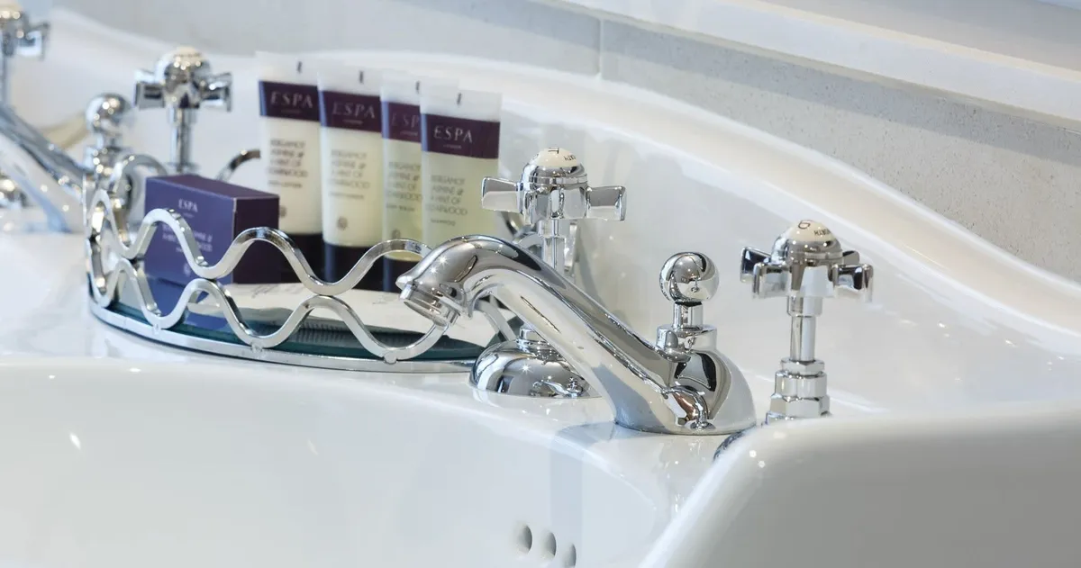 Sink and toiletries