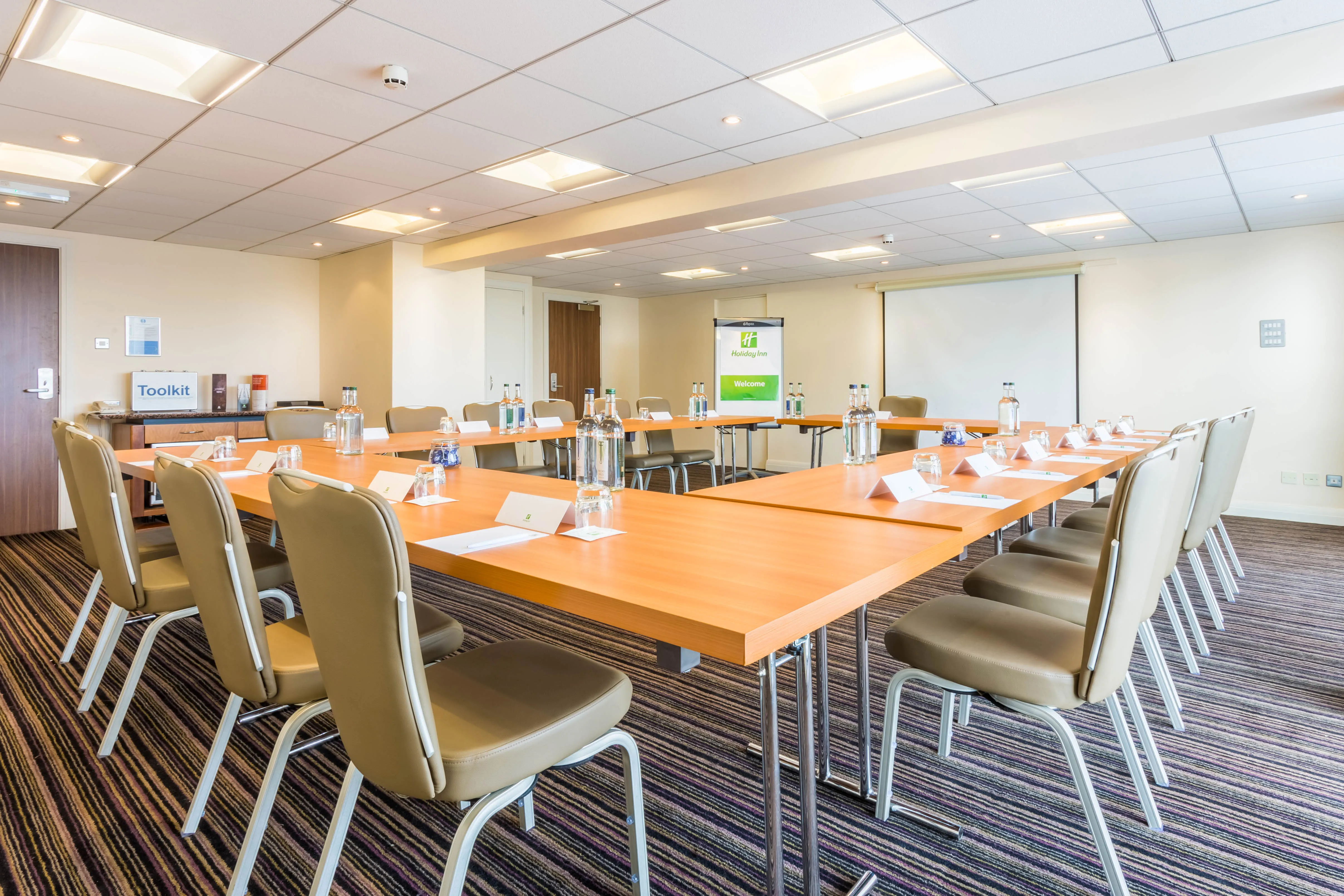 Conference room set up in a U-shape at Holiday Inn Newcastle Gosforth Park