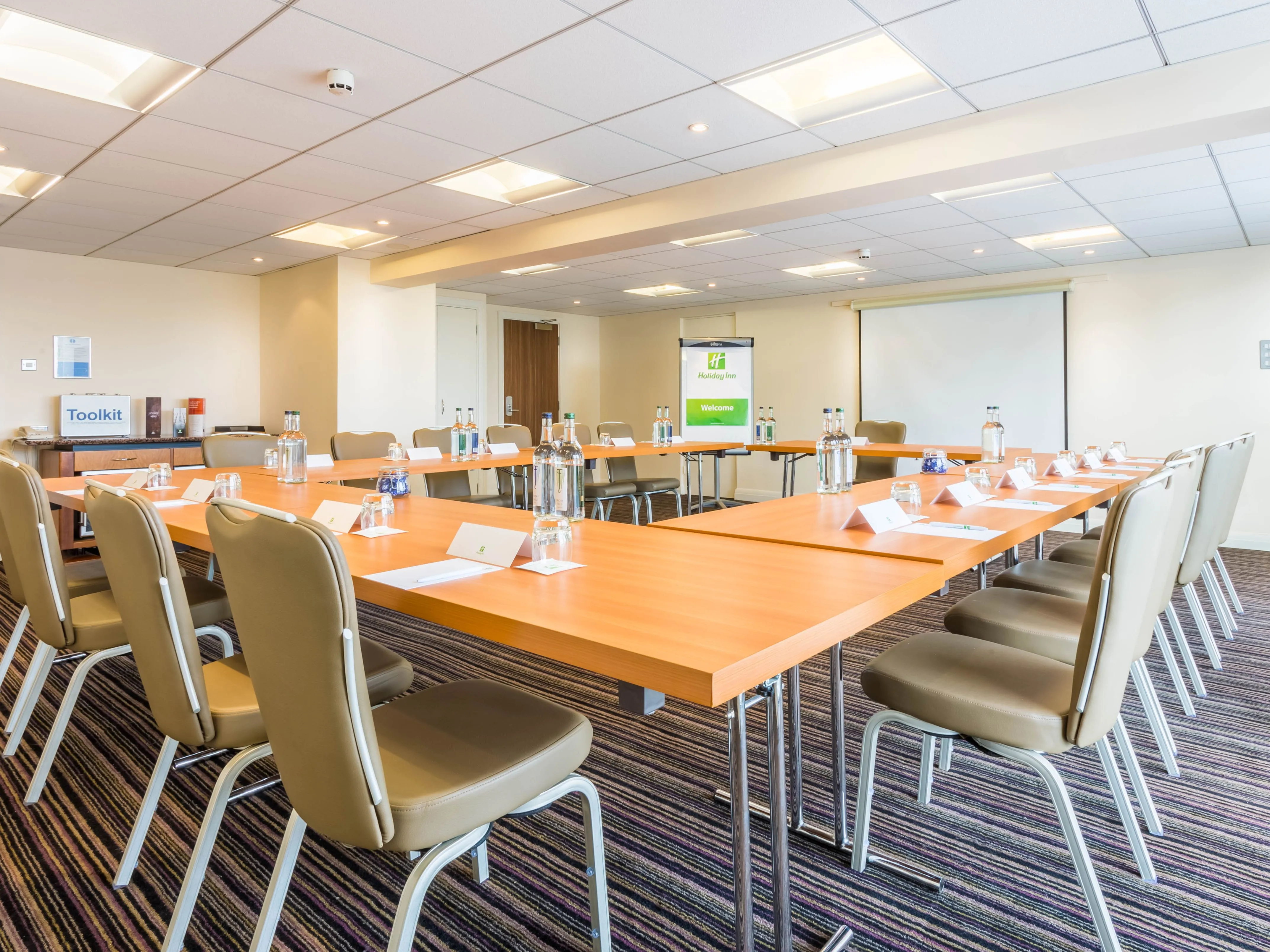 Conference room set up in a U-shape at Holiday Inn Newcastle Gosforth Park