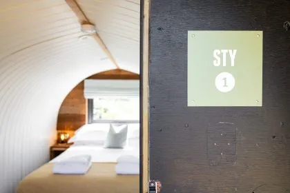 Open door with 